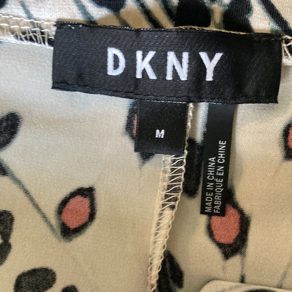 DKNY Stone Floral Butterfly Asymmetric-Hem Midi Skirt Beige Black Red NWT - Picture 9 of 14